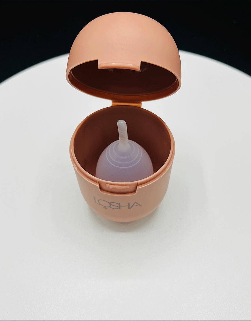 Losha Menstrual Cup WITH CupMate Sterilization Box-WHITE