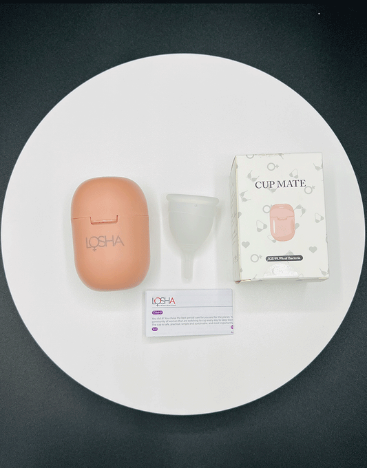 Losha Menstrual Cup WITH CupMate Sterilization Box-WHITE